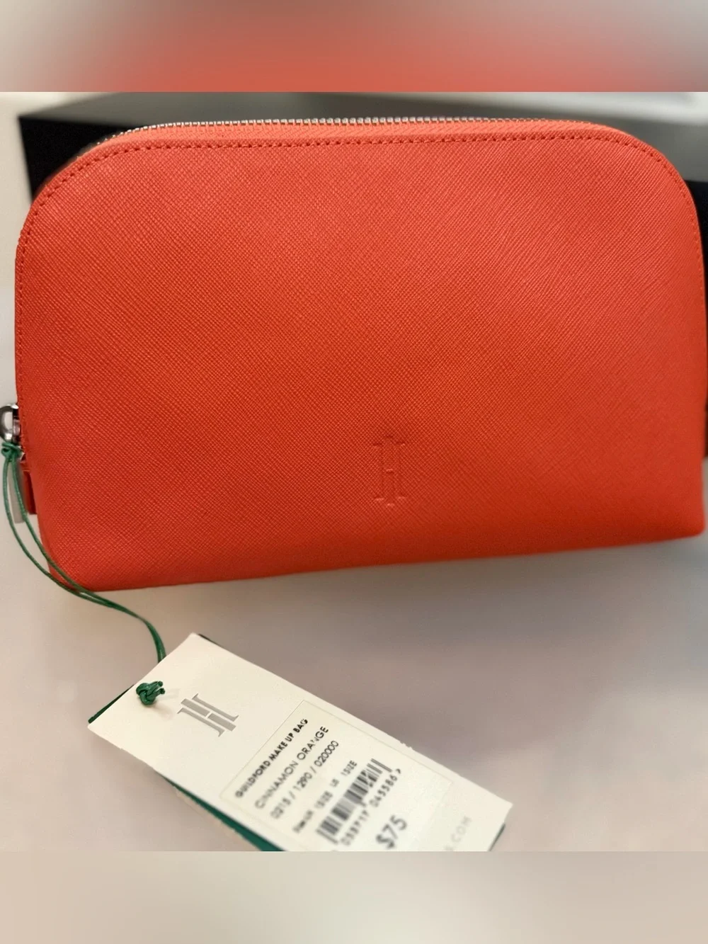 Hobbs London Guildford Makeup Bag Gold Zip Pouch